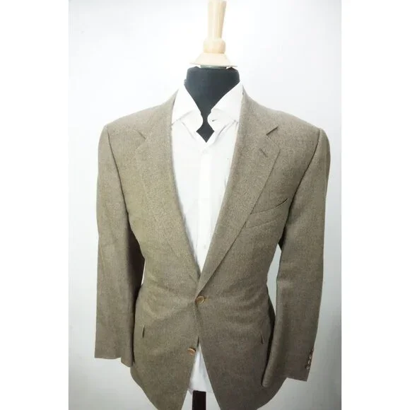 Canali Silk Blend Woven Brown Sport Coat Jacket Sz 44R